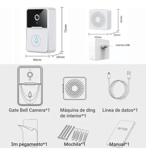 TIMBRE CON CAMARA INALAMBRICO