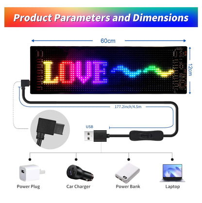 Letrero LED Programable RGB Animación