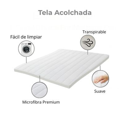 Combo Protector acolchado + 2 fundas