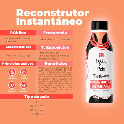 Reconstructor Instantáneo Leche Pal Pelo 225ml